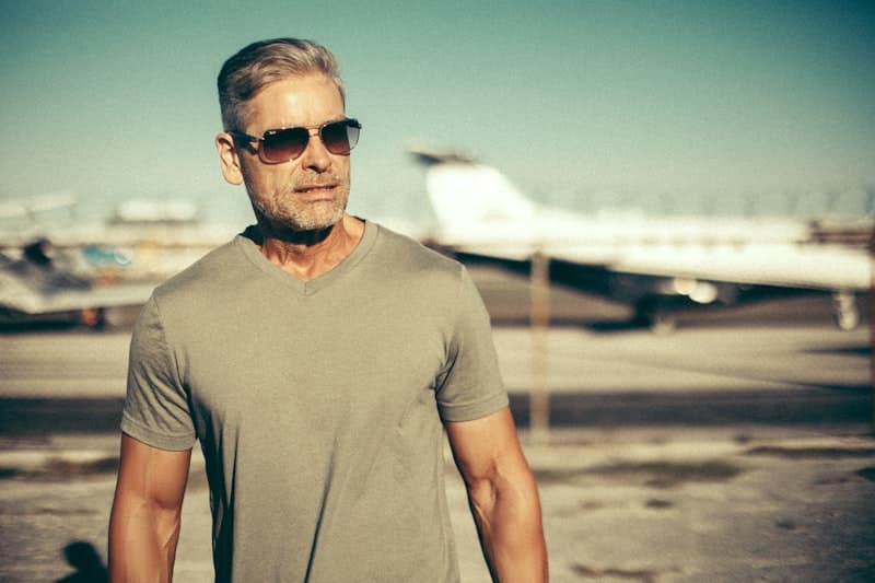 Pilot with aviator sunglasses